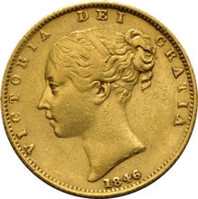 1846 Sterlina - Vittoria Giovane - Stemma Coronato - Londra