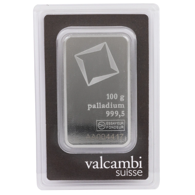 Valcambi Lingotto di Palladio 100 grammi