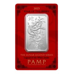 2025 Lingotto d'Argento PAMP 1oz Anno del Serpente