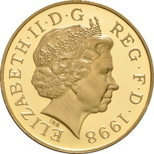 1998 - Proof 5 Pound d'Oro - Principe Carlo 50° Compleanno