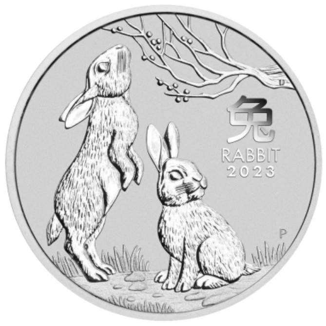 2023 Moneta d'Argento 5oz PAMP Anno del Coniglio