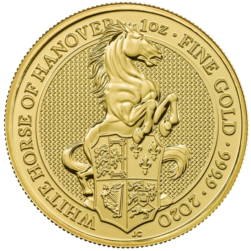2020 Cavallo Bianco di Hanover d'Oro 1oz - Queen's Beast