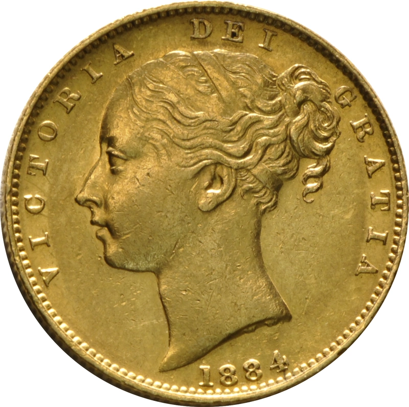 1884 Sterlina - Vittoria Giovane - Stemma Coronato - M