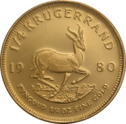 1980 Krugerrand d'Oro 1/4oz