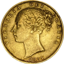 1855 Sterlina - Vittoria Giovane - Stemma Coronato - Londra