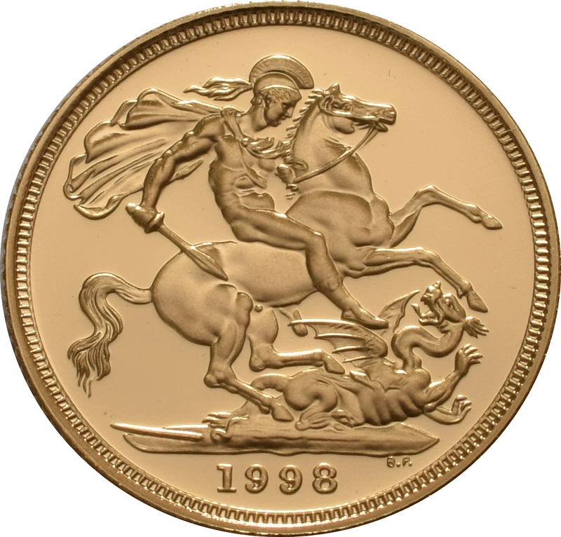 1998 Sterlina d'Oro Quarto Ritratto - Proof Senza confezione