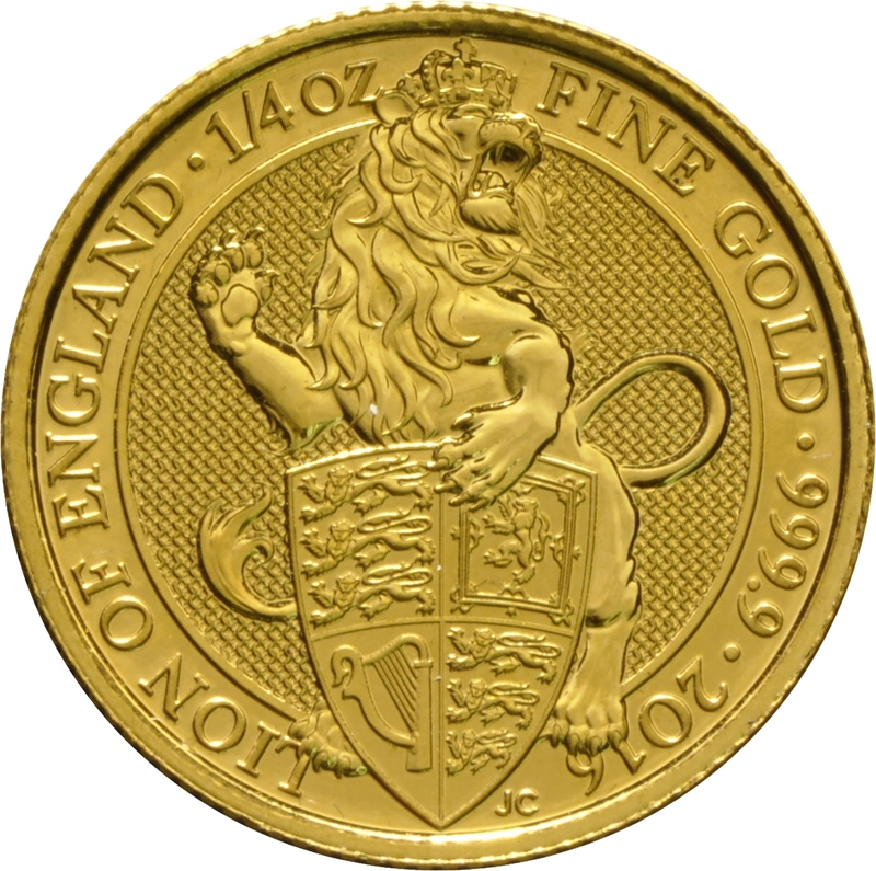 Il Leone di Inghilterra d'Oro 1/4oz - Queens Beast