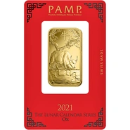PAMP 1oz 2021 Anno del Bue Lingotto d'Oro