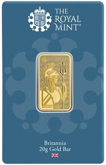 NUOVO Lingotto d'Oro 20 Grammi Britannia