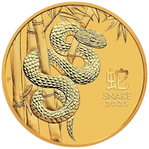 2025 1/10 oz Moneta d'Oro Anno del Serpente Perth Mint