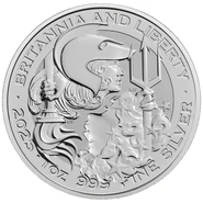 2025 Britannia & Liberty - Moneta d'argento da 1oz