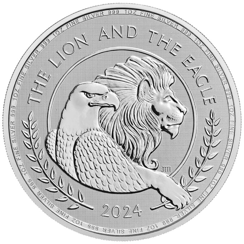 2024 Moneta d'Argento 1oz Il Leone e l'Aquila